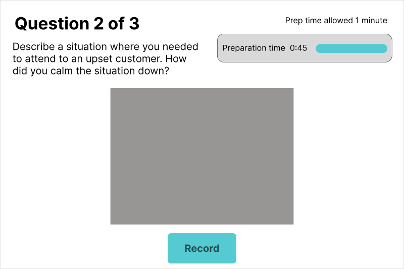 Emirates Video Interview Interface